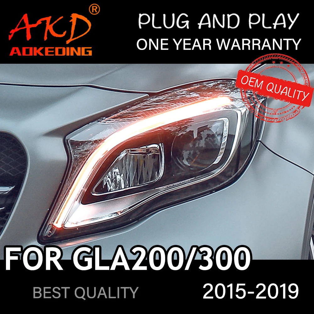 

Фары для BENZ GLA300 2015-2019, автомобильные светодиодные фары DRL Hella, ксеноновые линзы Hella Hid H7 GLA 200 X156, автомобильные аксессуары