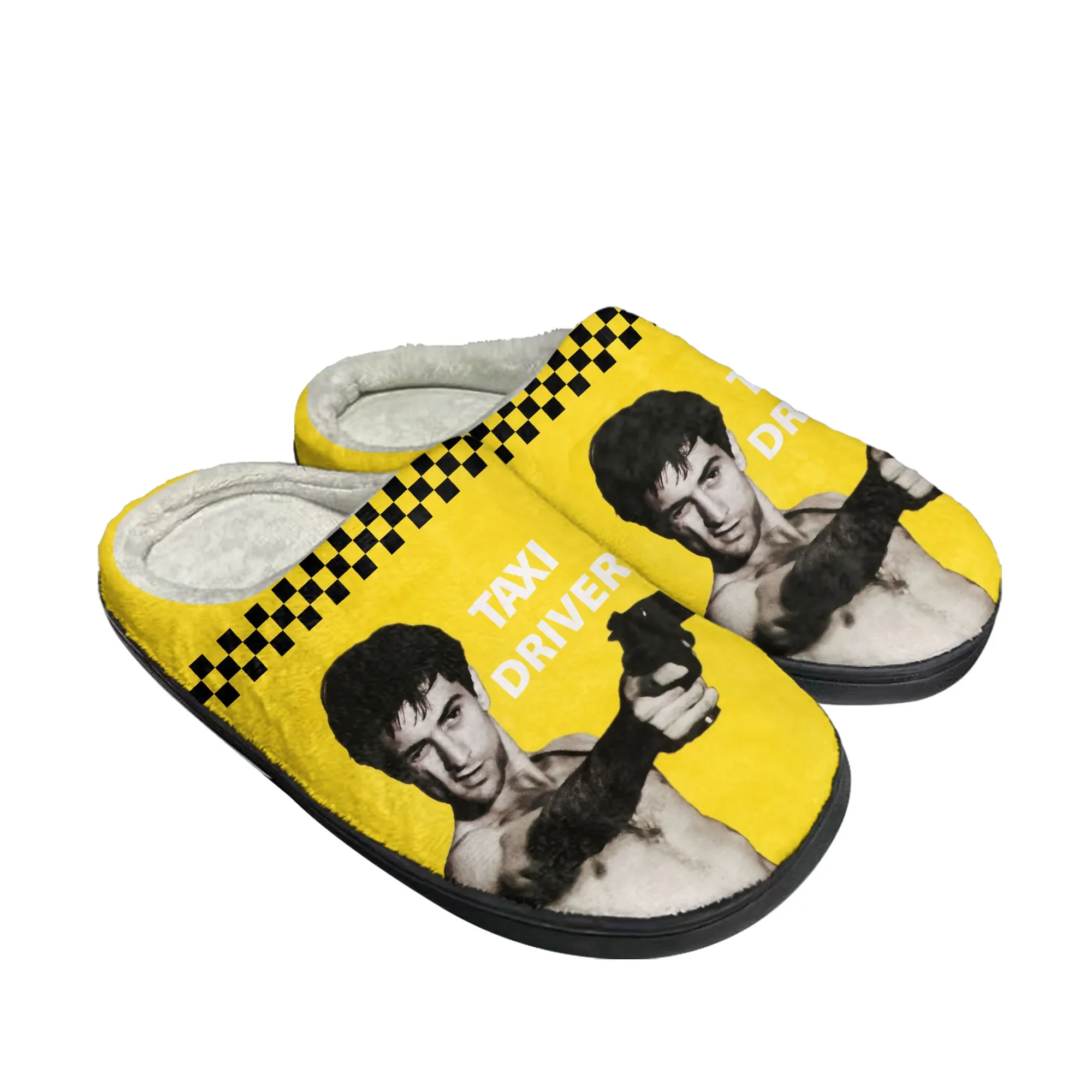 Taxi Driver Movie Home Cotton Slippers, Men's and Women's Plush Bedroom Slippers Casual Shoes Keep Warm, Custom Thermal Slippers