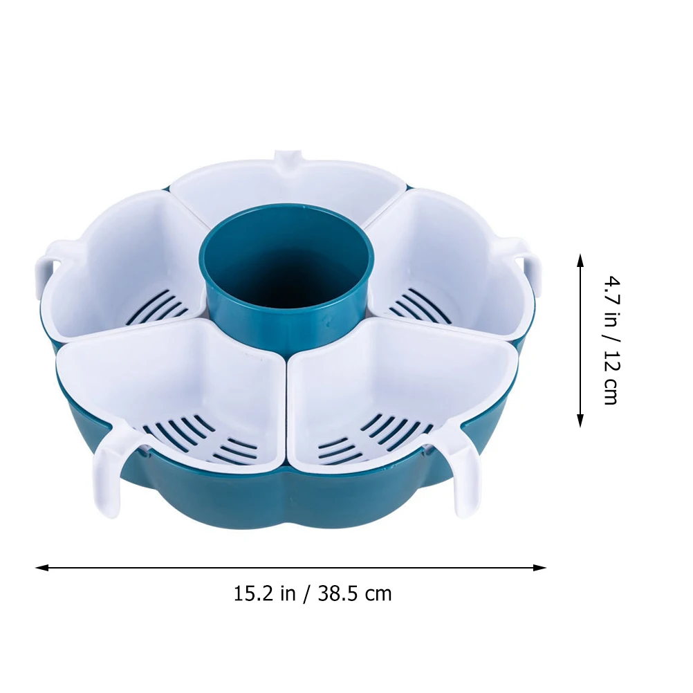 

Drain Basket Colander Plastic Fruit Bowl Multifunctional Food Container Hot Pot Assortment Storage Vegetable Sortable Rotatable
