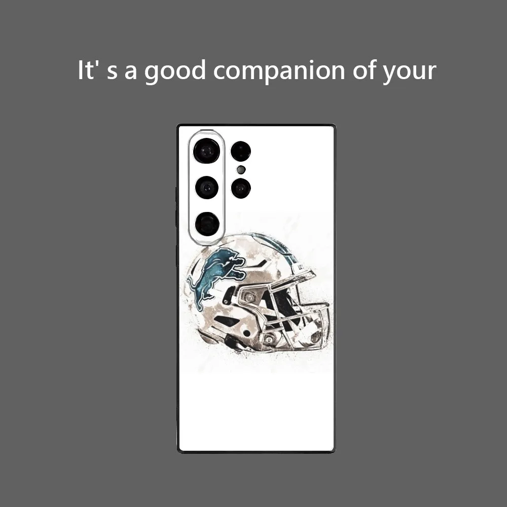 D-Detroit L-lion Phone Case For Samsung Galaxy S25 Ultra S22 S23 S24 Ultra S21 S20 5G Protective Soft Silicone TPU Funda