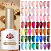 BORN PRETTY-esmalte de Gel de Color translúcido, 10ml, gelatina desnuda de otoño, ámbar, Gel UV semipermanente, barniz de Gel para decoración de uñas