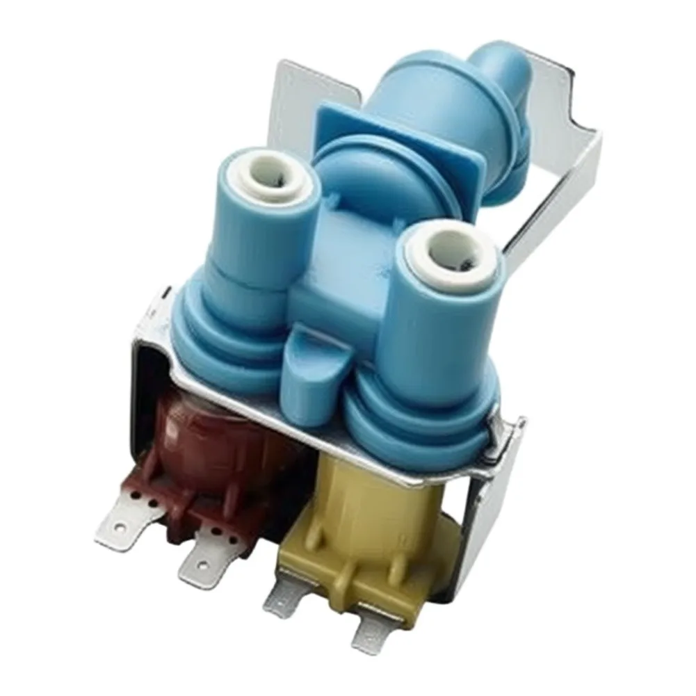 W10420083 For Refrigerator Water Inlet Valve 110V Plastic Housing Dual Outlet 5/16 inch Quick Connect 1/4 inch Terminal