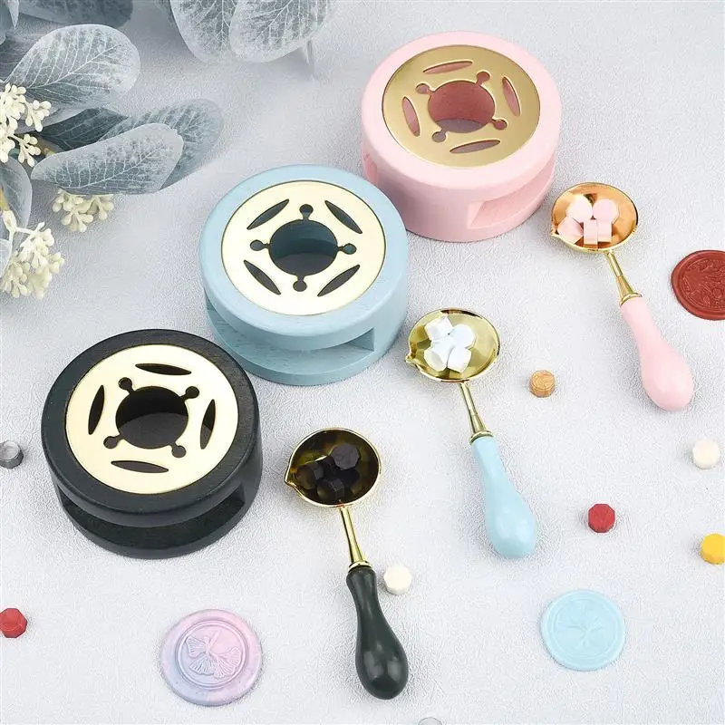 Siegellack Löffel Wachs Schmelzlack Ofen Etro Wachs Stempel löffel Feuer farbe Schmelzen Brenn stempel Umschläge Karte Metallwerk zeug