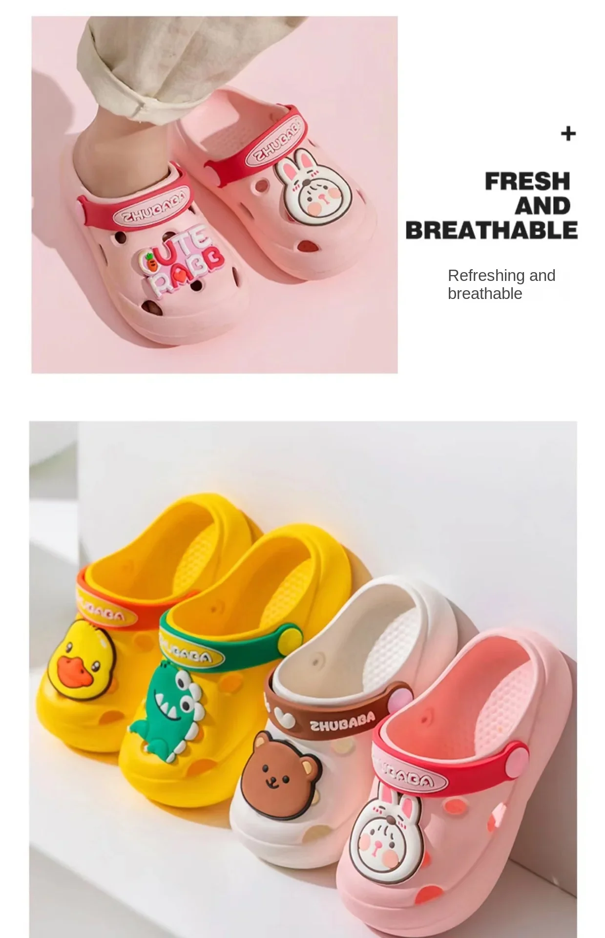 Cartoon Hause Hausschuhe Kinder Mode Nette Weiche Sohlen Nicht-slip Sandalen Sommer Neue Design Schuhe Baby Unisex PVC Runde kopf Hausschuhe – Detail 15