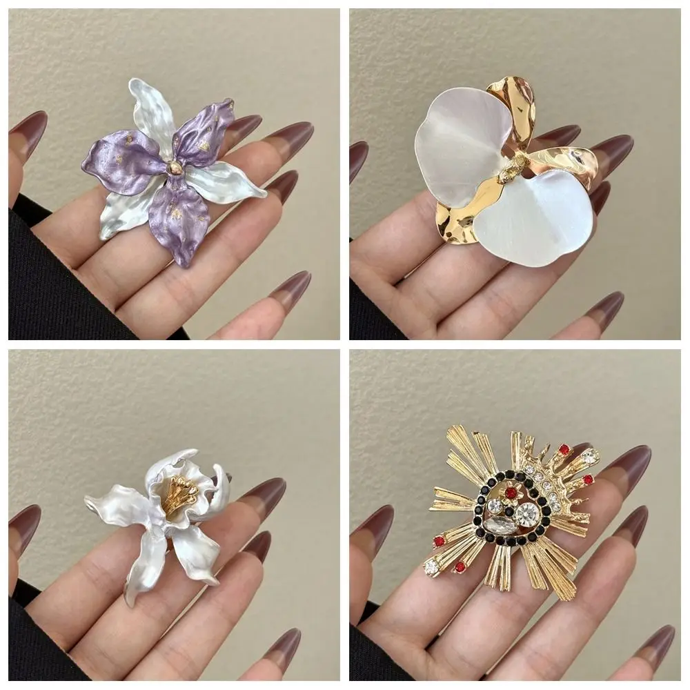 الحلو بالتنقيط النفط زهرة خاتم فراشة السحلية الأبيض القزحية زهرة المينا البنصر Ins نمط العصرية الفرنسية غير النظامية خاتم