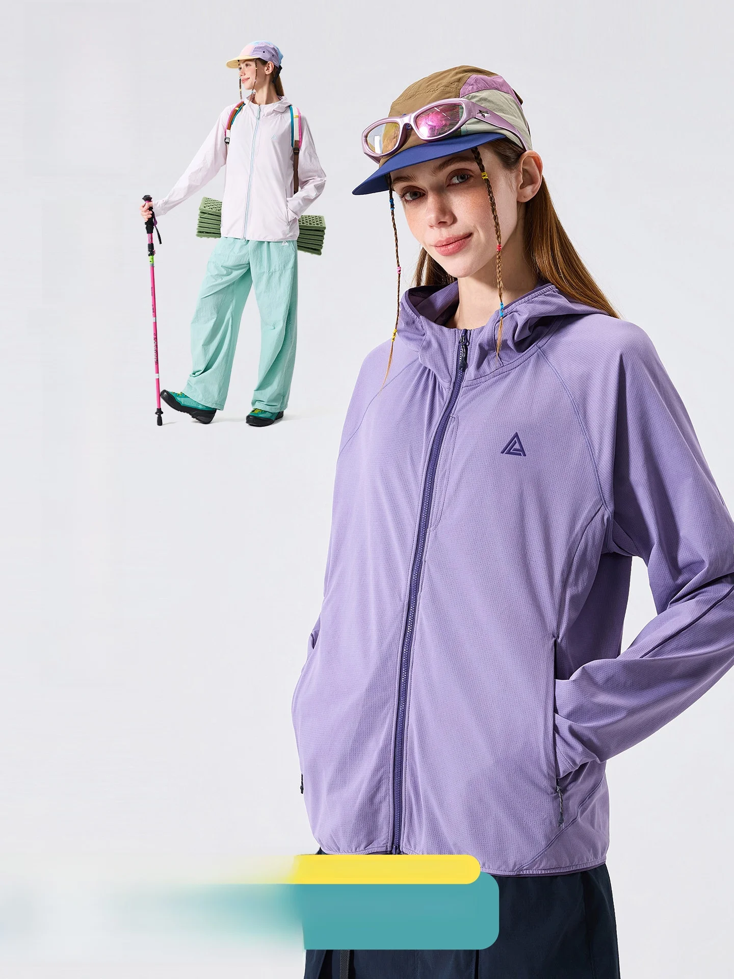 

LAZY DAY Outdoor Lightweight Quick Dry UPF50 Sun Protection Women's Climbing Hiking Sports Jacket Breathable Polyester Fiber