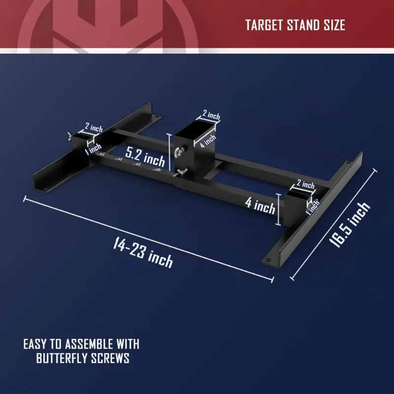 Sistema de soporte para objetivo de tiro AR500, objetivo de seto reactivo de acero, 12x20 pulgadas, 3 8 de grosor con kit de soporte 2x4