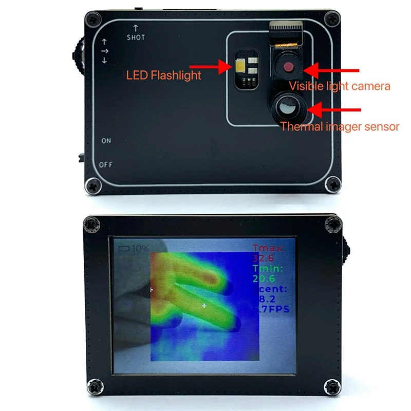 Tikam1 kamera pencitraan termal inframerah industri, dengan lensa lampu terlihat 200MP, deteksi suhu pemanas lantai