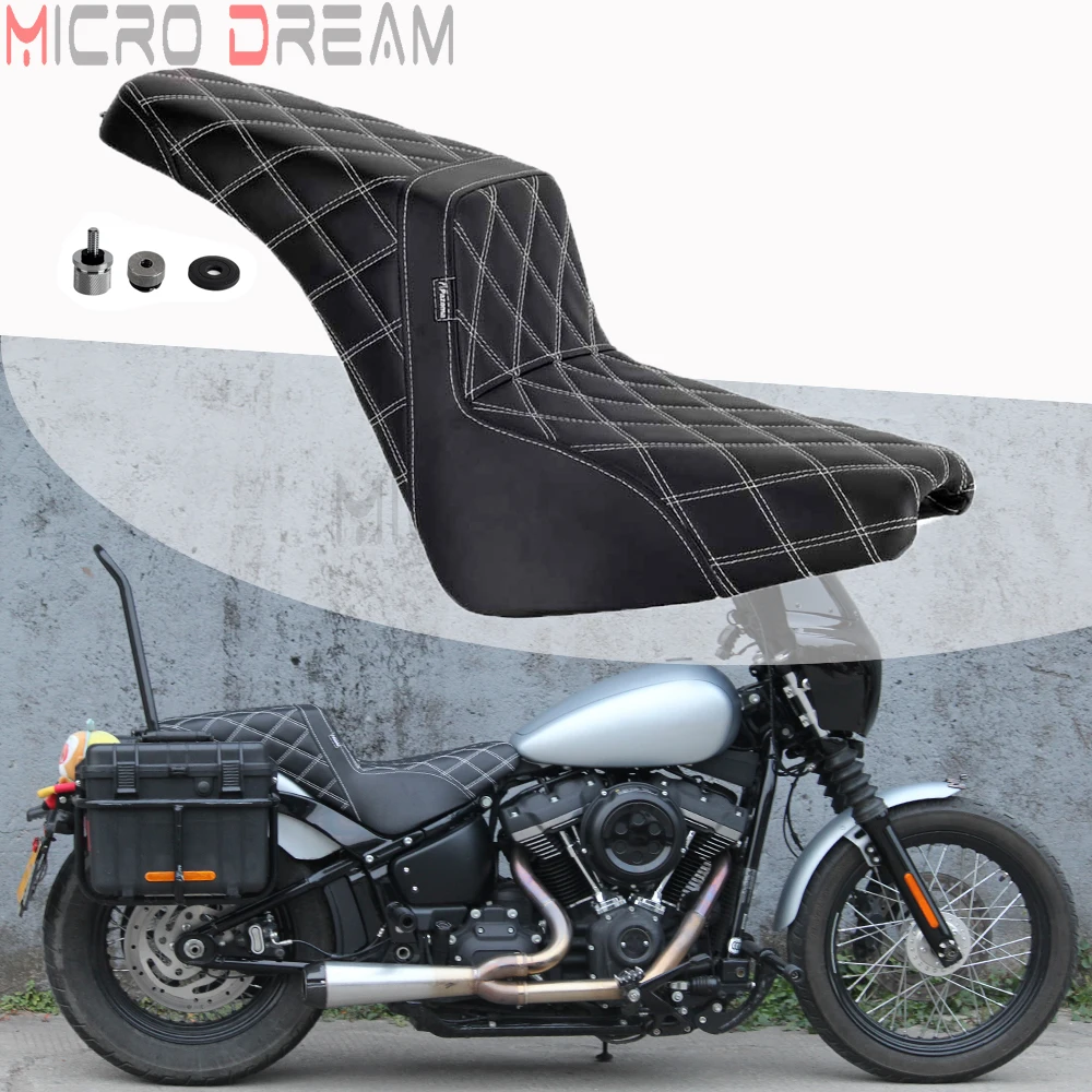 Two-Up Seat 52000300 2Up Rear Seats For Harley Street Bob Slim Heritage 114 FLDE FLHC FLHCS FLSL FXBB FXBBS FXST 2018-2022