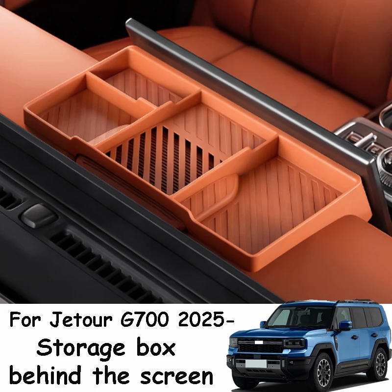 

For Jetour G700 2025-2026 Car Silicone Storage Box Behind Screen Central Control Dashboard Interior Accessories