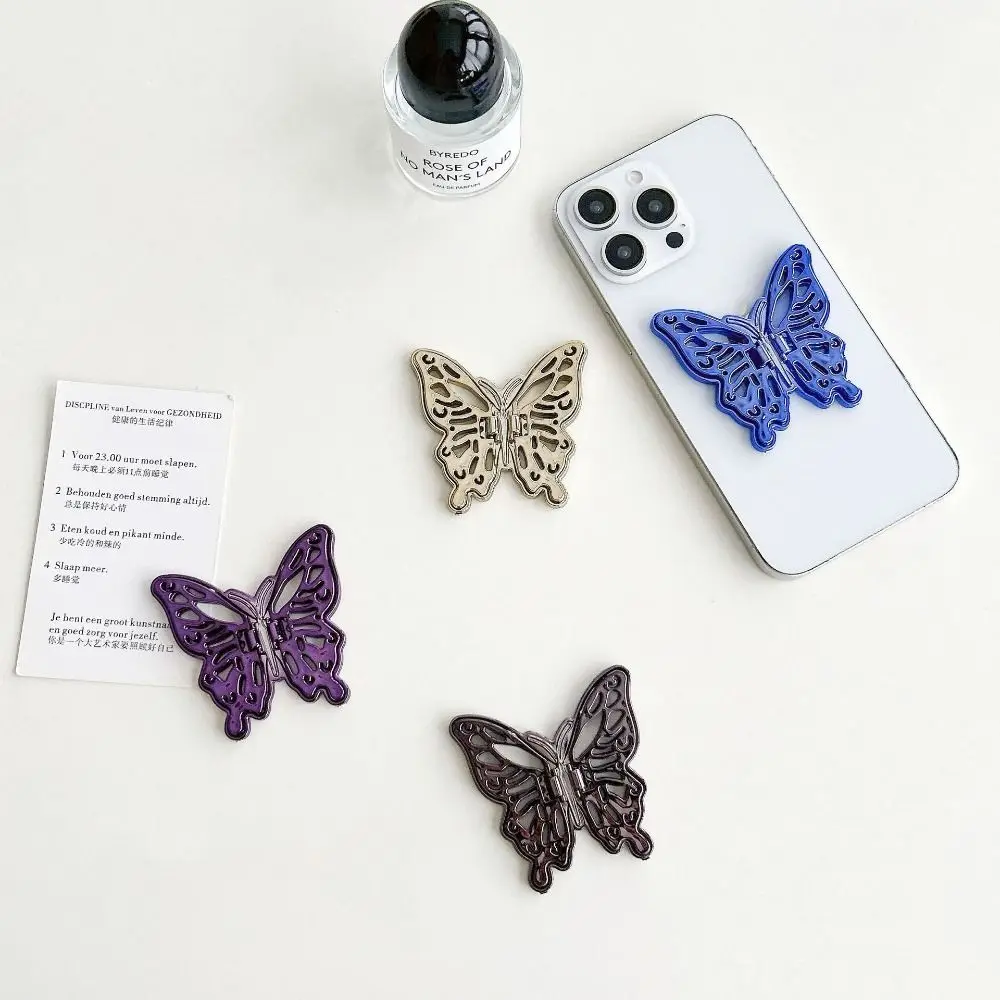 

New Fashion Butterfly Mini Phone Holder Back Adhesive Accessories Phone Stand Foldable Creative Support Frame Universal
