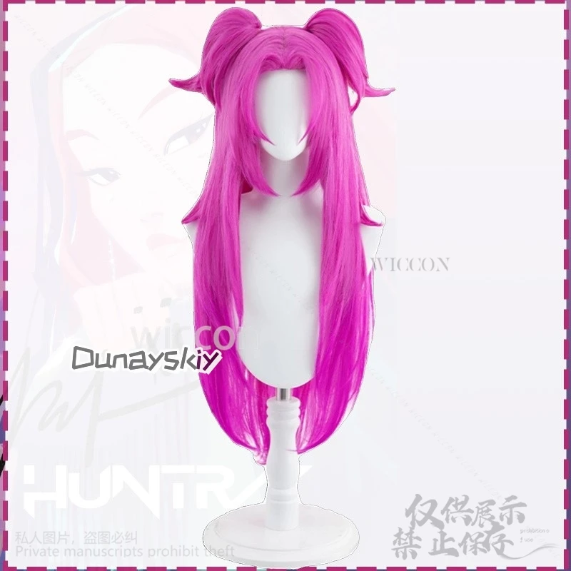 Аниме Фильм Демон Kpop Girl Group Косплей Мира Поющий Костюм Джирай Кей Панк Y2K Платье-рубашка Ярко-розовые парики Хэллоуин Вечеринка Cos