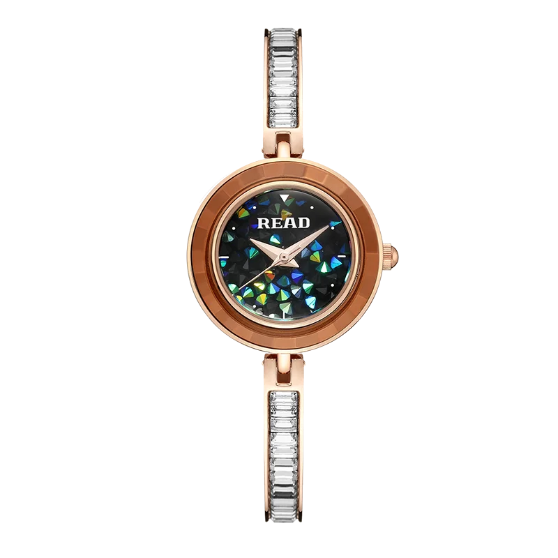 READ Women Elegant Quartz Dress Watch | Decorative Bangle | Hard Glass Mirror | Round Dial | 30M Daily Water Resistant