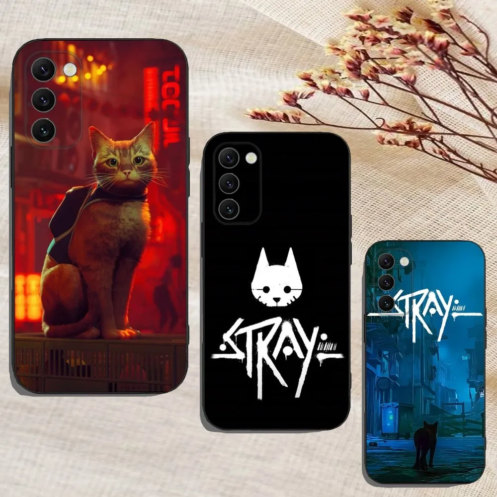 

S-Stray Cat Game Phone Case For Samsung Galaxy A13,A21s,A22,A31,A32,A52,A53,A71,A80,A91 Soft Black Cover