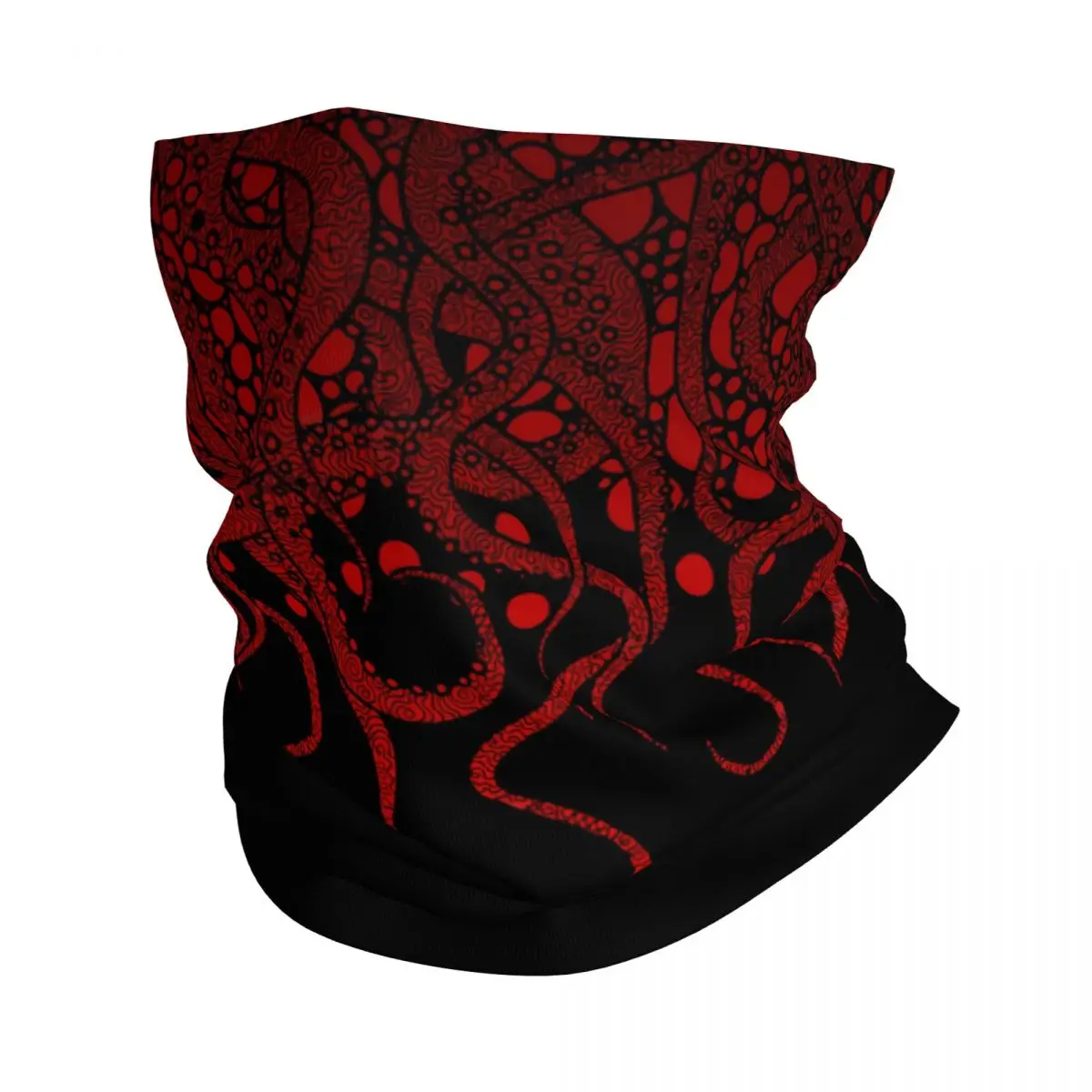 Red Tentacles Bandana Neck White Scarf Multi-use Headwear Fishing Unisex Adult Winter