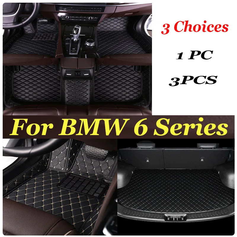 

Car Floor Mats For BMW 6 Series F06 2012~2018 Durable Carpets Protective Pad Mat Luxury Leather Rug Car Accessories 640i 640d