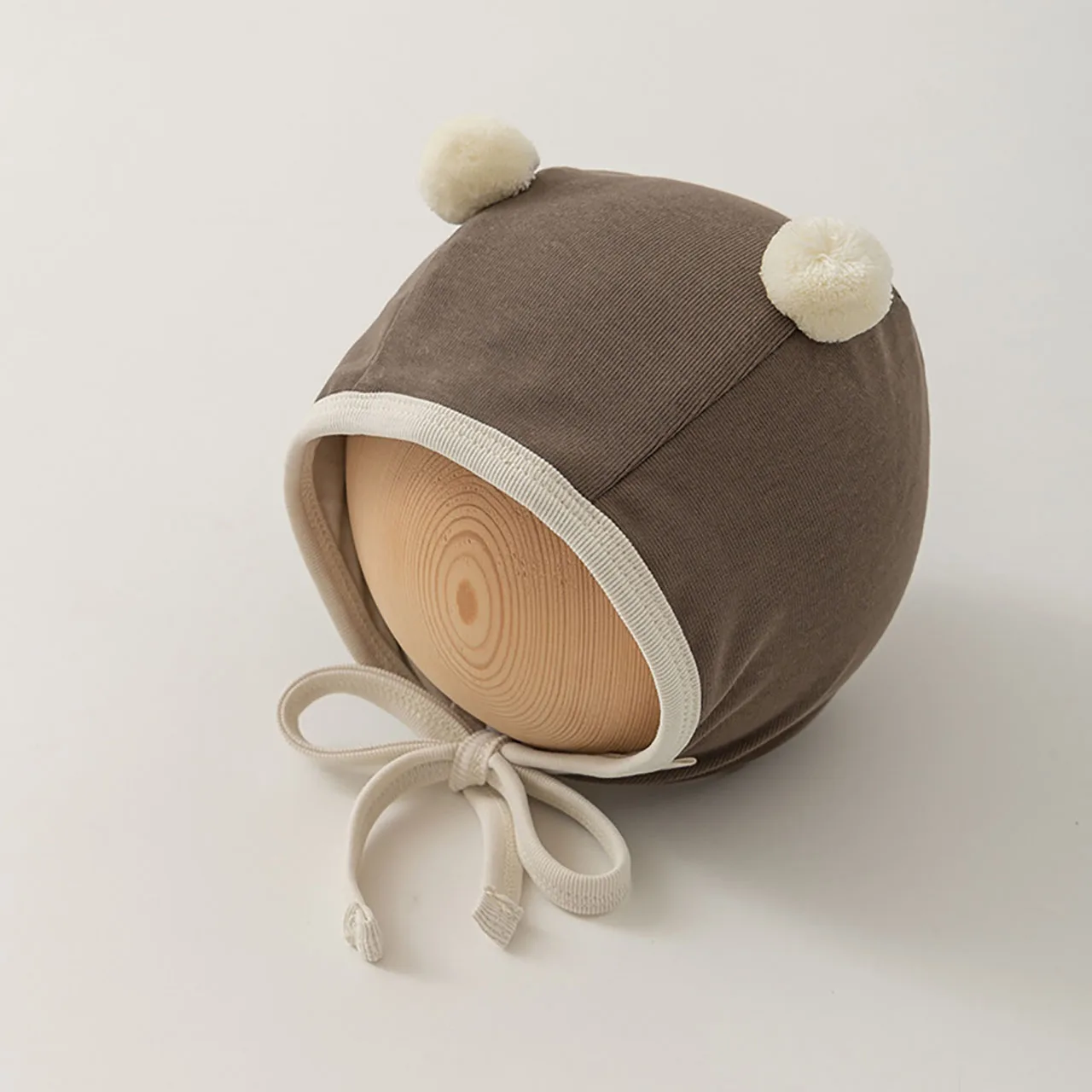

Plush Ball Baby Ear Protection Hat Cute Newborn Fetal Cap Spring Autumn Infant Headgear Bonnet 0-12Month Boys Girls Warm Beanies