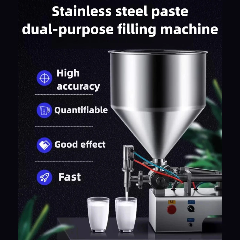 Semi-Automatic Pneumatic Liquid Filling Machine for Beverage Food Paper Glass Plastic Bottles Cosmetic Cream Pure Water