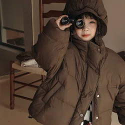 Childrens Korean Down Jacket Bread Jacket Autumn and Winter Boys' and Girls' Hooded Jacket White Duck Down Jackets NEW Jacket