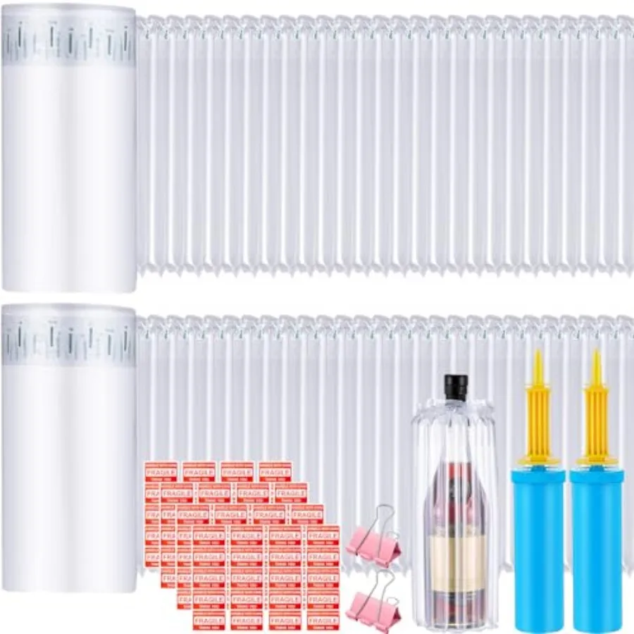 

700' Inflatable Air Pillows for Shipping Large Bubble Cushioning Wrap Packing with Pump Bubble Cushioning Wrap Roll with Fragil