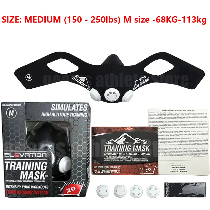 sports mask Elevation Training Mask Gym Fitness Workout Running Cycling Simulation High-pressure Breathing training mask 2.0