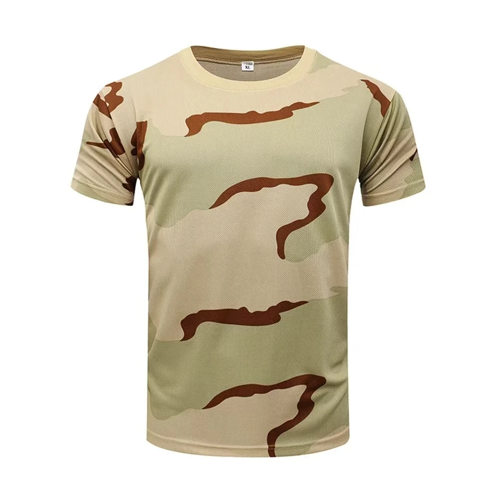Vintage Forest Camouflage Men's T-shirt Casual Outdoor Universal Work Clothes 2024 Oversized Gym Tops Short-sleeved Clothing