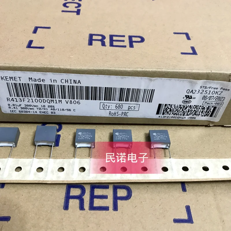 5PCS/10PCS/20PCS/Lot KEMET R41 300VAC 0.01UF 300VAC103 103 10NF 300VAC10NF 300VAC0.01 Film Capacitor Pitch 10mm R413F2100DQM1M