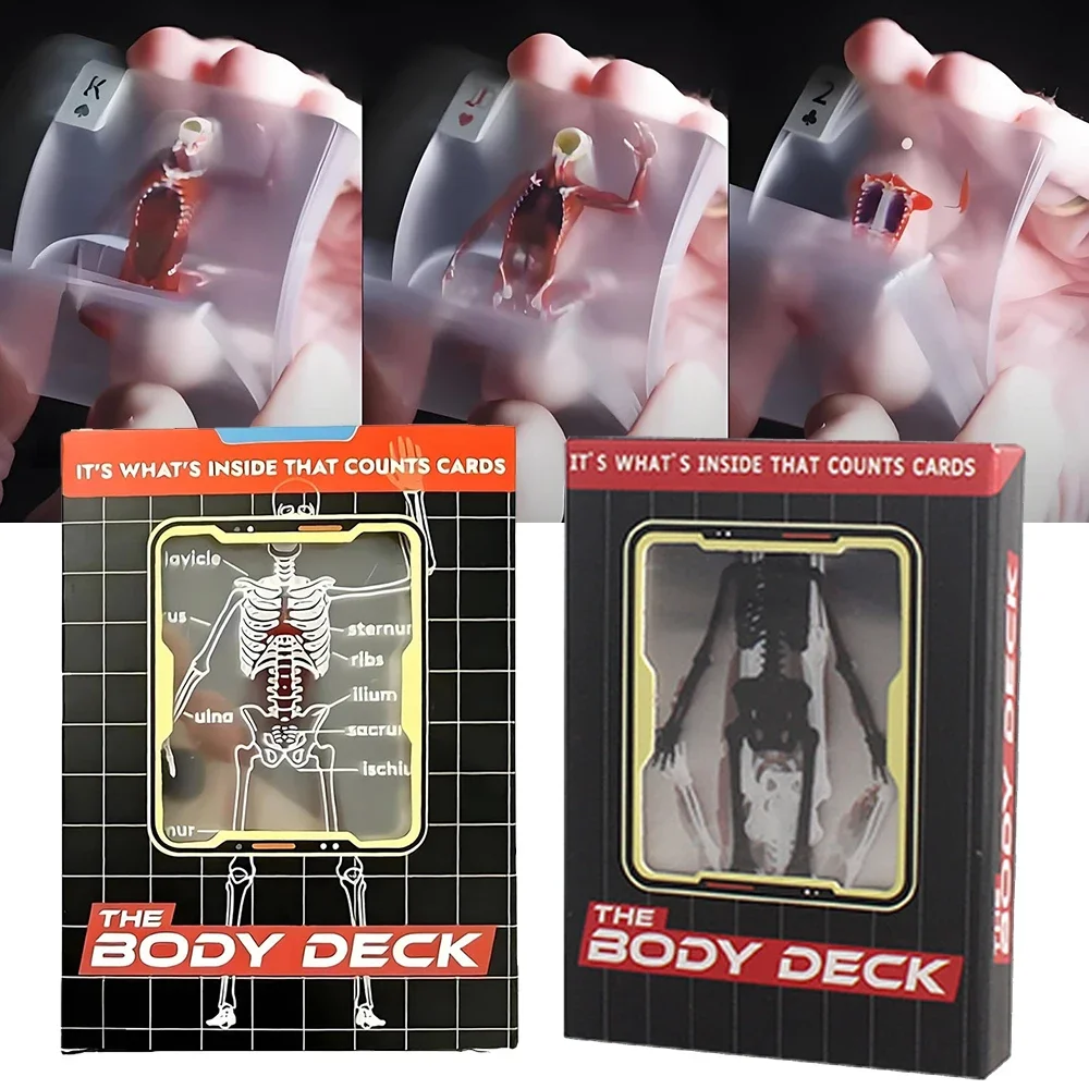 

Human Anatomy Playing Cards The Body Deck Funny Transparent Human Anatomy Playing Cards Board Playing Magic Game For Party