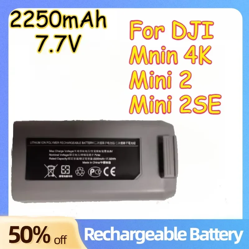

Drone Battery for DJI Mnin 4K/Mini 2/SE 7.7V 2250mAh Intelligent Flight Battery Accessory