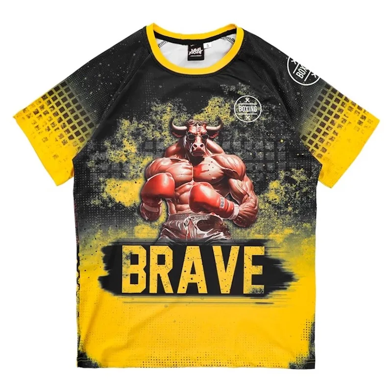 MMA BJJ قميص ضغط قصير الأكمام للرجال مختلط فنون الدفاع عن النفس جيو جيتسو السراويل 2 قطعة لا جي كيك بوكسينغ تصارع الملاكمة الصالة الرياضية مجموعة #5