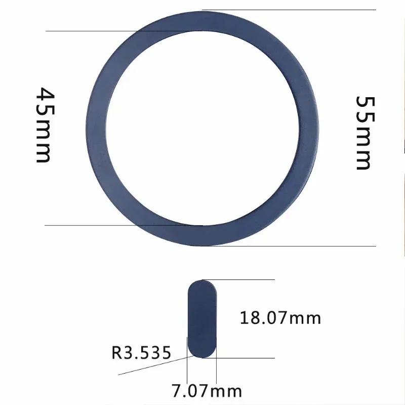 Metallplattenring für Magsafe-Aufkleber, magnetischer Stützring, universelles kabelloses Ladegerät, Handy-Blatt für iPhone 16 17 Xiaomi – Detail 7