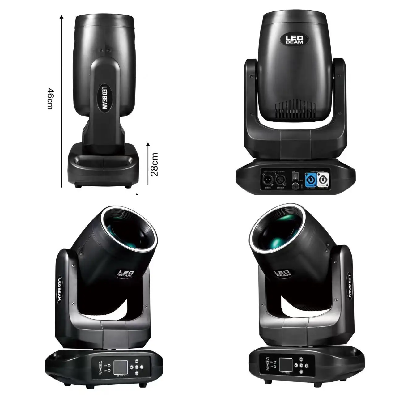 200 LED Beam Moving Head, Supporting DMX512 Control, Suitable For DJ's Stage Lighting Equipment, With E27 Bulb Base.
