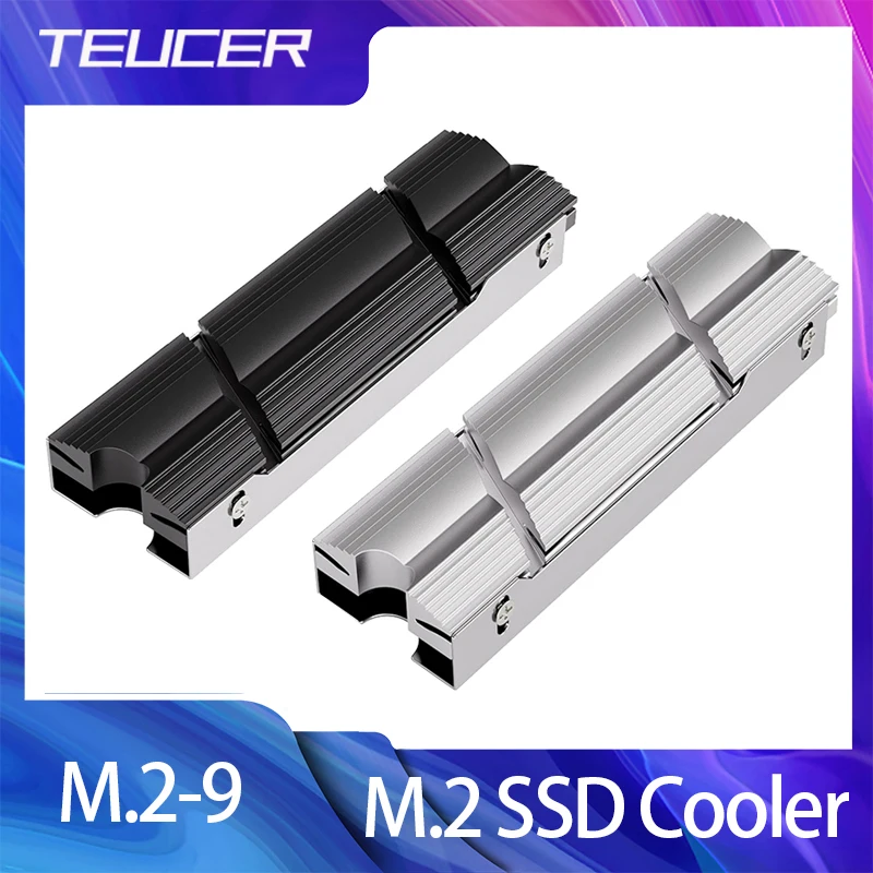 TEUCER Aluminum M.2 2280 SSD Solid State Heatsink M.2 SSD Cooler Computer PS5 Heat Sink