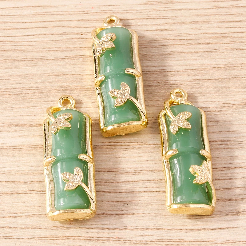 Tusember 10 Stück traditionelle chinesische Glücksbringer aus Jade für die Schmuckherstellung, Ohrringe, Halskette, Armband, DIY – Detail 10