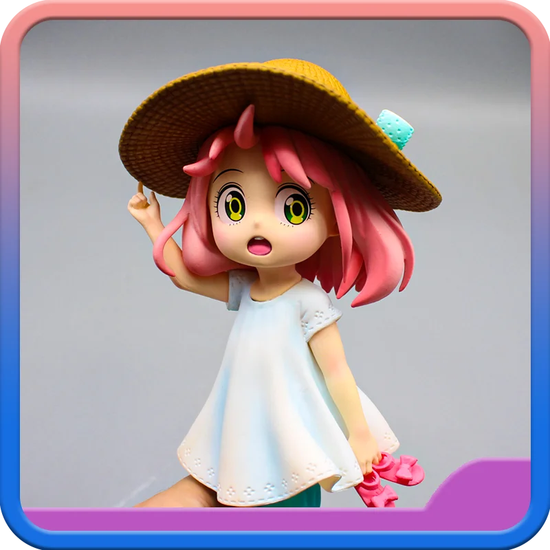 

25cm Beach Anya Forger Hand Spy×Family Two Yuan Beautiful Girl Tabletop Animation Decoration Model Holiday Birthday Gift Toy