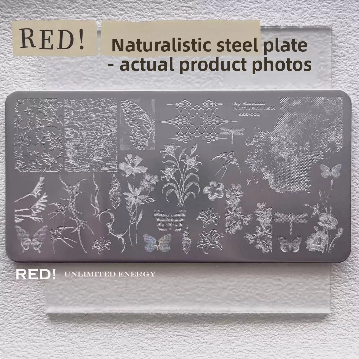 Nail Templates The New Officially Authorized  Naturalistic Green Post-apocalyptic Original Design Nail Print Steel Plate