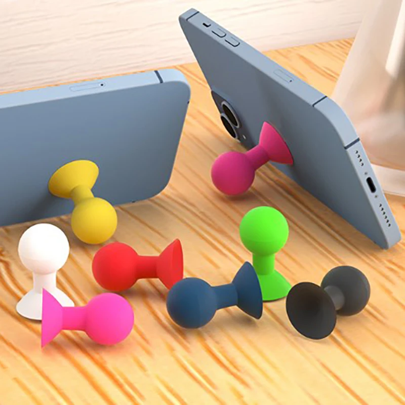 Colorful Universal Phone Holder Stander Monopod Mobile Phone Silicone Rubber Octopus Sucker Ball Stand Holder Mobile Phone Stand