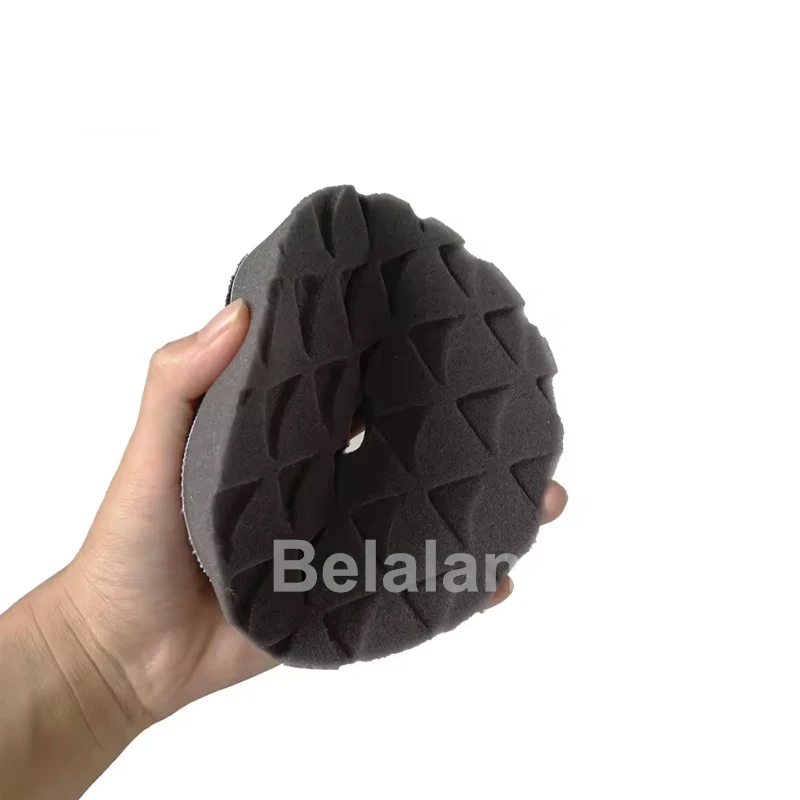 Belalang 6”Hook and Loop Rotary Foam Polishing Pad Fine Soft Black