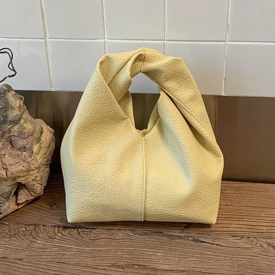 

Women's Casual Soft Pu Handbags Korean Style Simple Solid Color Buckle Hand-Held Bags Commute All-Match Versatile Packs