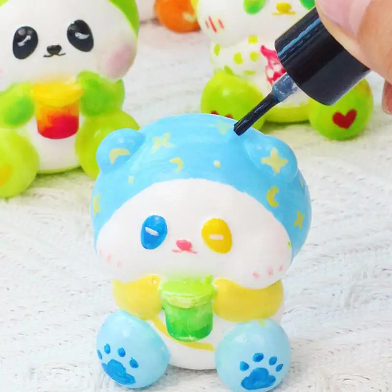 Painting Plaster Doll Children's Art Plaster Kit Toy For Painting Art Crafting Tool With Panda Models For Family Bonding