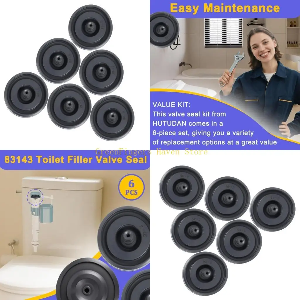 

F68D 6pcs Good Quality Fill Valves Seals For Toilet Leak Repair And Water Saving