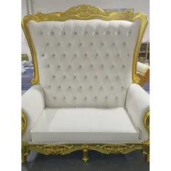 European high-end high-back chair KTV lobby hotel gold foil king chair leisure wedding studio photography double