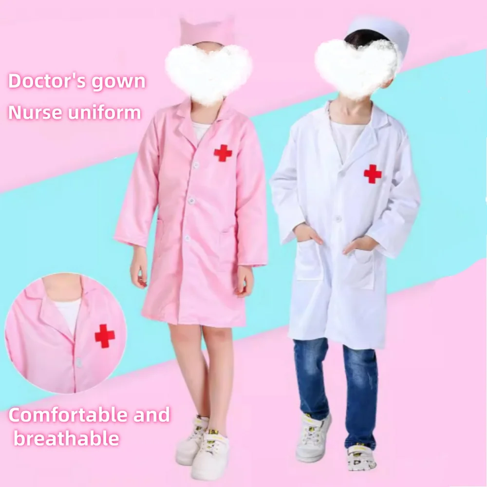 

Dress Up Doctors Nurses Costume Practitioners Role Dressing Performance Scientists Lab Coat Costume White Coat Festival Costumes