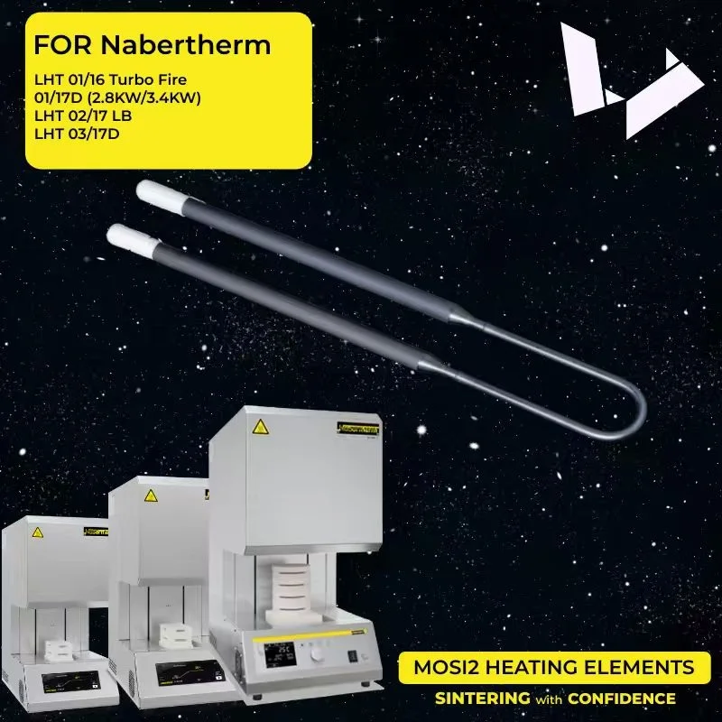 Zamiennik elementy grzejne Mosi2 dla piec do spiekania wysokotemperaturowych Nabertherm LHT 01/16 LHT 01/17 LHT 01/17 D