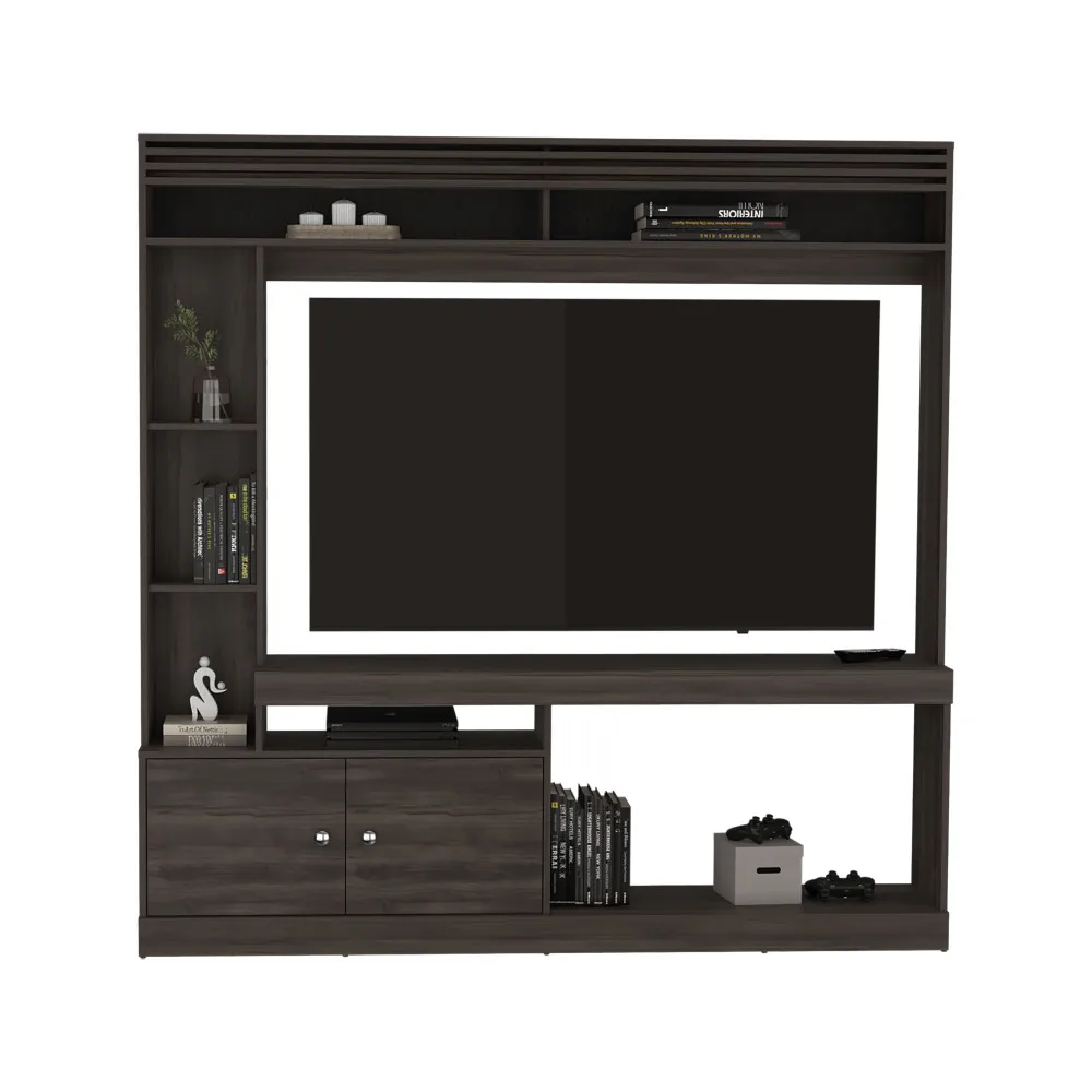

Entertainment Center, 2 Doors, 7 Shelves, 65" TV Capacity tv console furniture modern tv stand