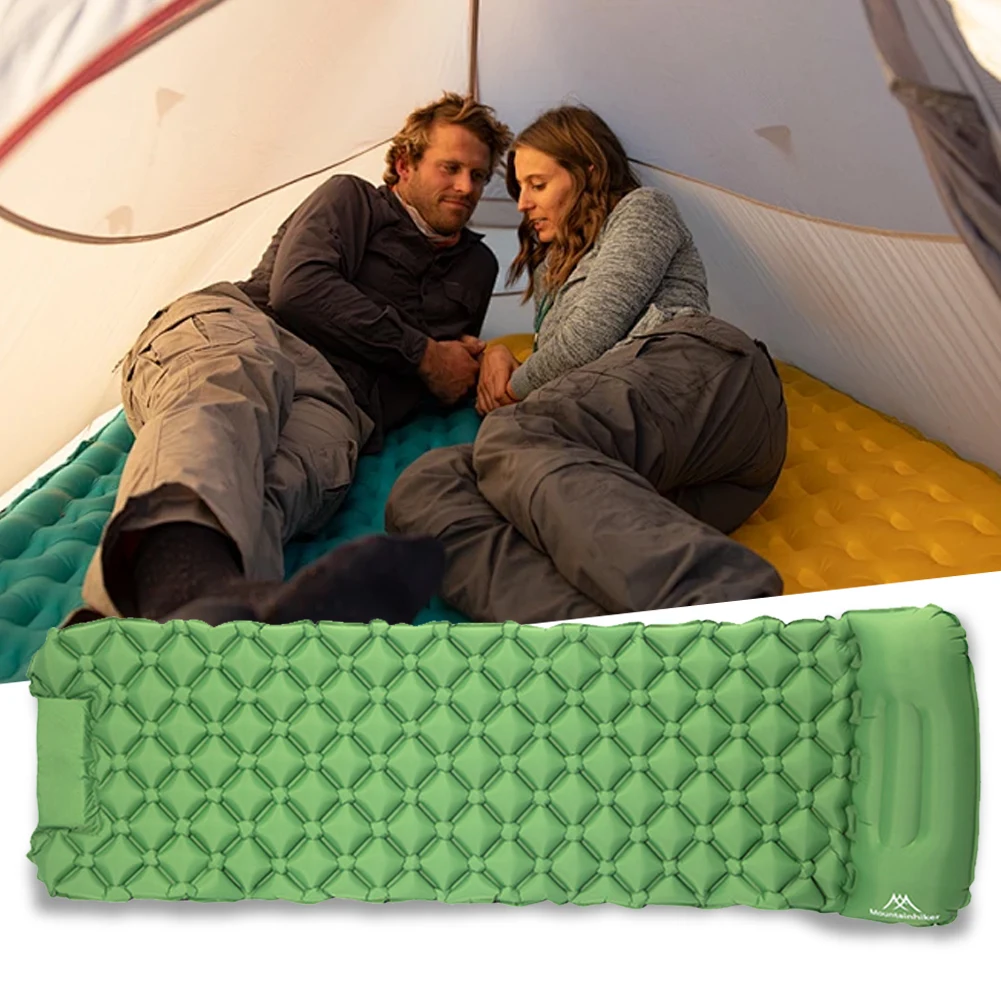 

Inflatable Camping Mattress with Pillows Folding Sleeping Mat Waterproof Portable Air Mattress for Camping Backpacking Hiking