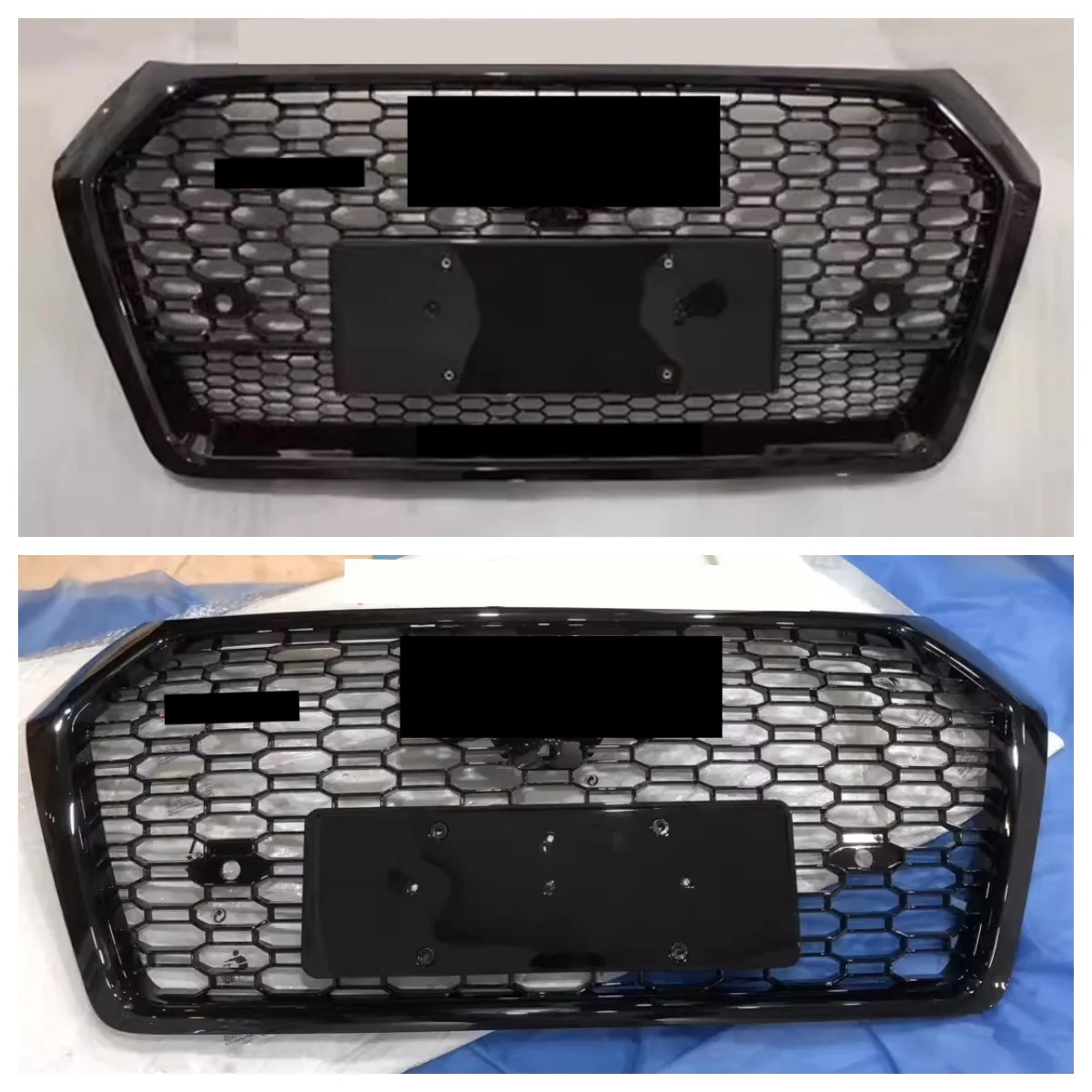 Car Grill for Audi Q5L RSQ5 2018-2020 modified Grille Grill Mask Front bumper net Car Accessories