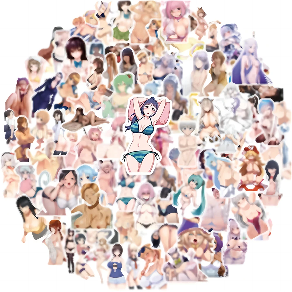 10/30/50/100PCS Adult Anime Sexy Hentai Stickers Waifu Decal for Car Motorcycle Wall Luggage Laptop Waterproof Kawaii Sticker