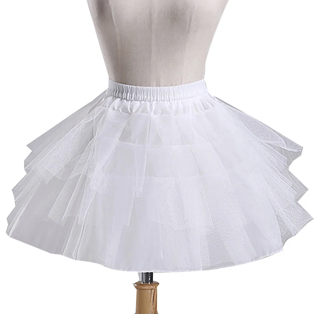 

1pc Petticoat White Layered Tulle Skirt For Wedding Prom Dress Gauze Underskirt Women Fashion Tutu Skirt