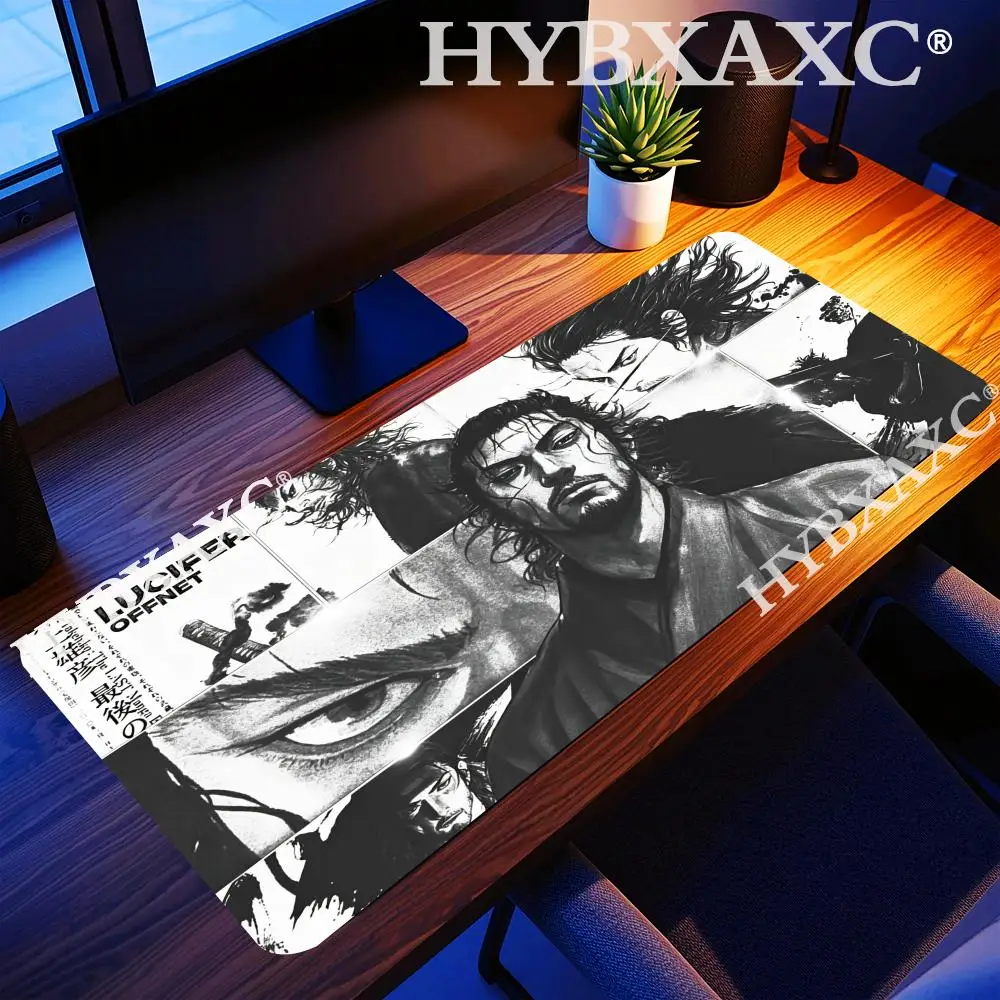 

HYBXAXC New HD Printing Miyamoto Musashi Vagabond Manga Mousepad Large Gaming Compute PC Keyboard Mouse Mat Non-slip Rubber Desk